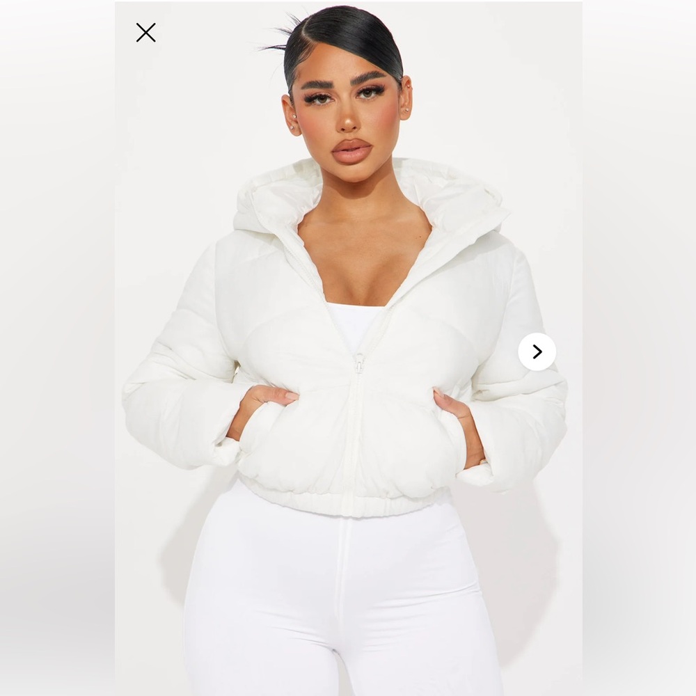 Women's White Puffer Jacket Up And About Puffer Coat - Ivory
